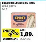 Coop Rio mare - filetti di sgombro offerta