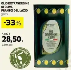 Coop Frantoi del lazio - olio extravergine di oliva offerta