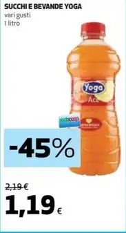 Coop Yoga - succhi e bevande offerta