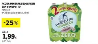 Coop San benedetto - acqua minerale ecogreen offerta