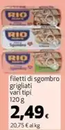 Coop Rio mare - filetti di sgombro grigliati offerta