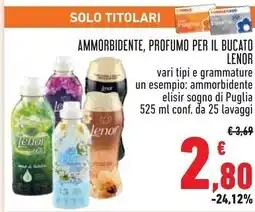 Conad Lenor ammorbidente, profumo per il bucato offerta