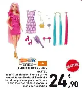 Spazio Conad Mattel barbie super chioma offerta