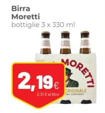 Coop Birra Moretti bottiglie 3 x 330 ml offerta