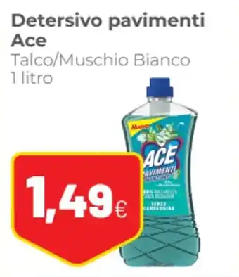 Coop Detersivo pavimenti Ace Talco/Muschio Bianco 1 litro offerta