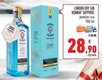 LONDON DRY GIN BOMBAY SAPPHIRE premier cru 700 ml