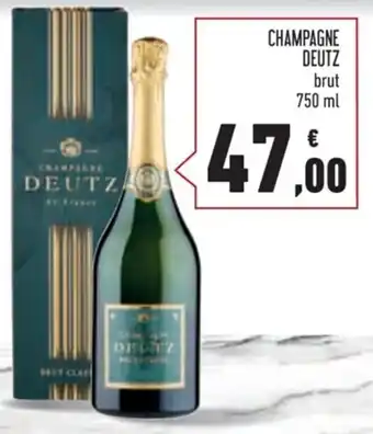 Conad CHAMPAGNE DEUTZ brut 750 ml offerta