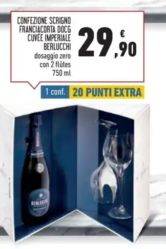 CONFEZIONE SCRIGNO FRANCIACORTA DOCG CUVÉE IMPERIALE BERLUCCHI 750 ml