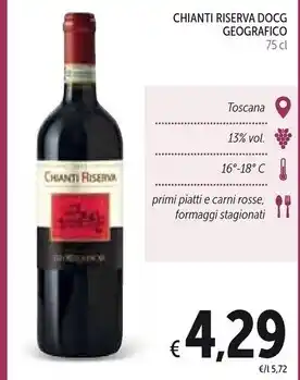Spazio Conad Geografico chianti riserva docg offerta