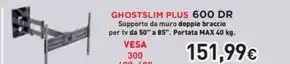 Unieuro Meliconi - ghostslim plus dr600 2,16 m (85) nero offerta