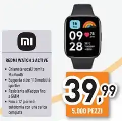 Unieuro Xiaomi - redmi watch 3 active offerta