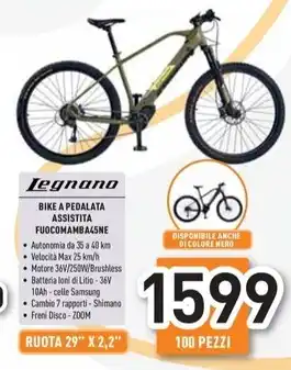 Unieuro Legnano - bike a pedalata assistita fuocomamba45ne offerta