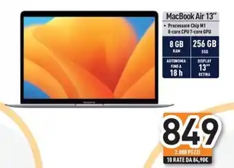 Unieuro Apple - macbook air 13 offerta