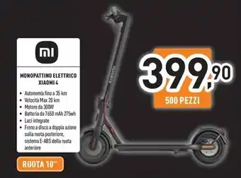 Unieuro Xiaomi - monopattino elettrico 4 offerta