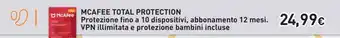 Unieuro Mcafee total protection offerta