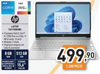 Unieuro Hp - laptop 15s-fq5040nl offerta