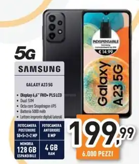 Unieuro Samsung - galaxy a23 5g 4+128gb offerta