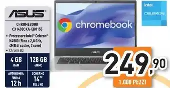 Unieuro Asus - chromebook cx1400cka ek0155 offerta