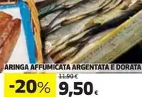 Aringa affumicata argentata e dorata