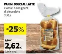 Ipercoop Panini dolci al latte offerta