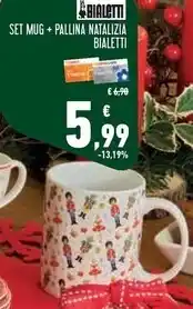 Conad Superstore Bialetti set mug + pallina natalizia offerta