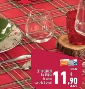 Conad Superstore Set bicchieri da acqua offerta