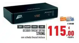 Conad Superstore Strong decoder tivusat srt780 offerta
