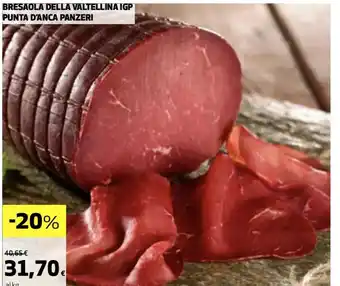 Coop BRESAOLA DELLA VALTELLINA IGP PUNTA D'ANCA PANZERI offerta
