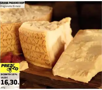 Coop GRANA PADANO DOP stagionato 16 mesi offerta