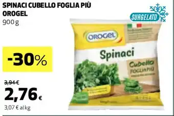 Coop SPINACI CUBELLO FOGLIA PIÙ OROGEL 900 g offerta