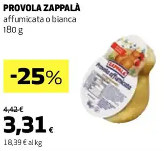 Coop PROVOLA ZAPPALÀ affumicata o bianca 180 g offerta