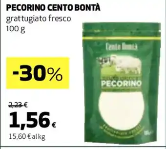 Coop PECORINO CENTO BONTÀ grattugiato fresco 100 g offerta