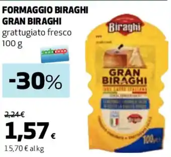 Coop FORMAGGIO BIRAGHI GRAN BIRAGHI grattugiato fresco 100 g offerta
