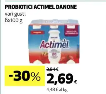 Coop PROBIOTICI ACTIMEL DANONE vari gusti 6x100 g offerta
