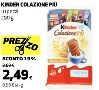 Coop KINDER COLAZIONE PIÙ 10 pezzi 290 g offerta