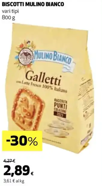 Coop BISCOTTI MULINO BIANCO vari tipi 800 g offerta