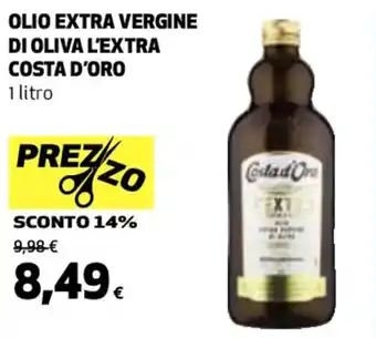 Coop OLIO EXTRA VERGINE DI OLIVA L'EXTRA COSTA D'ORO 1 litro offerta