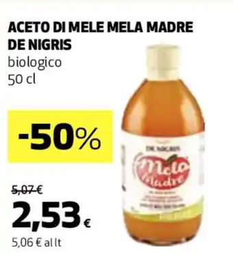 Coop ACETO DI MELE MELA MADRE DE NIGRIS biologico 50 cl offerta