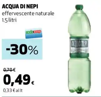 Coop ACQUA DI NEPI effervescente naturale 1,5 litri offerta