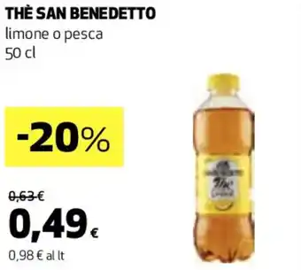 Coop THE SAN BENEDETTO limone o pesca 50 cl offerta