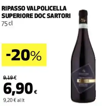 Coop RIPASSO VALPOLICELLA SUPERIORE DOC SARTORI 75 cl offerta