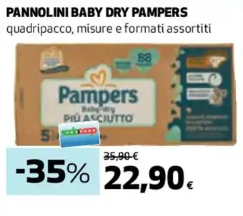 Coop PANNOLINI BABY DRY PAMPERS quadripacco, misure e formati assortiti offerta
