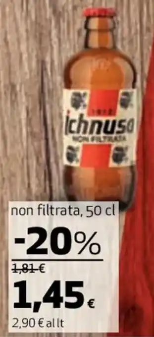 Coop Ichnusa non filtrata, 50 cl offerta