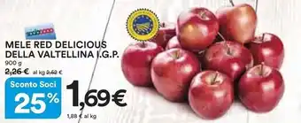 Ipercoop Mele red delicious della valtellina i.g.p offerta