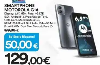 Ipercoop Motorola smartphone g14 offerta