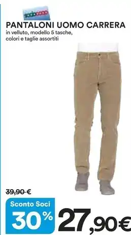 Ipercoop Carrera pantaloni uomo offerta