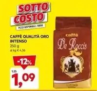 DPiù Caffè qualità oro intenso offerta
