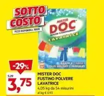 DPiù Mister doc - fustino polvere lavatrice offerta