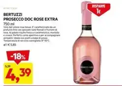 DPiù Bertuzzi - prosecco doc rose extra offerta