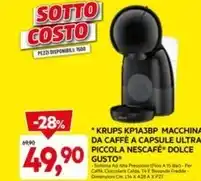 DPiù Nescafe - krups kp1a3bp macchina da caffè a capsule ultra piccola dolce gusto offerta